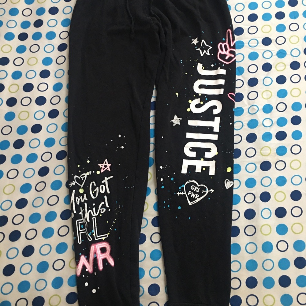 Justice Black Kids Bottoms
